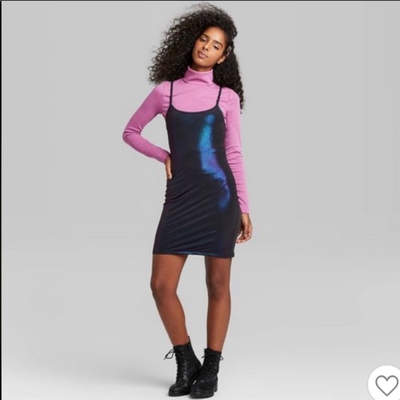Wild Fable Iridescent Mini Dress, size M NWT - Picture 1 of 5